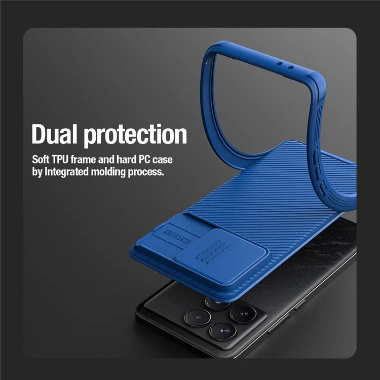 NILLKIN Camshield Pro Series для Xiaomi Poco F6 Pro 5G / Redmi K70 5G / K70 Pro 5G Чехол для телефона с защитой камеры - Черный