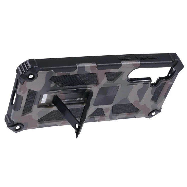 For Samsung Galaxy A55 5G Phone Case Kickstand Protective Cover Camouflage Pattern - Army Green