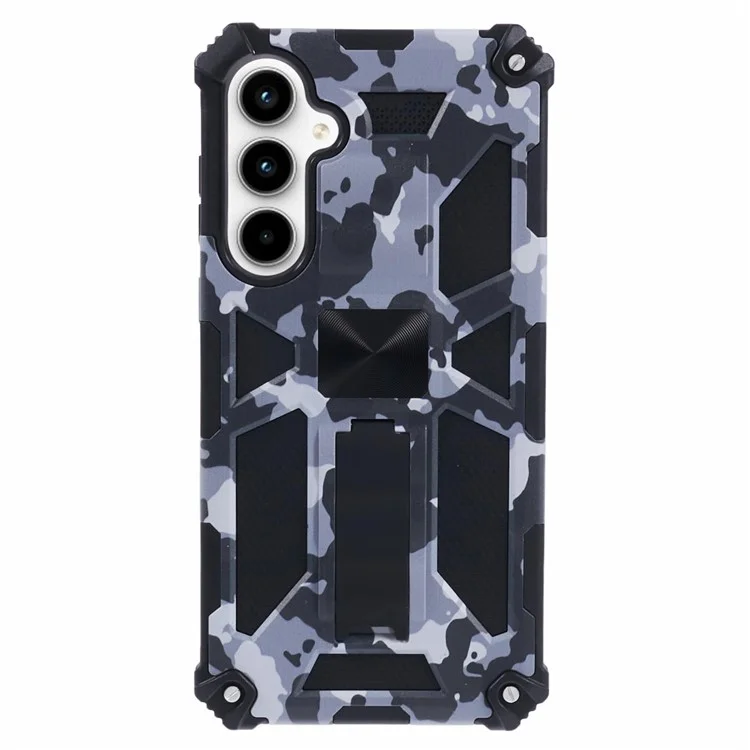 Pour Samsung Galaxy A35 5G Kickstand Cover Camouflage Pattern Armor Phone Case - Noir