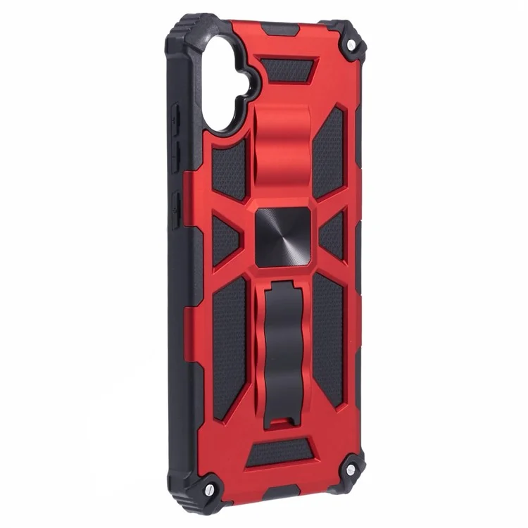 For Samsung Galaxy A05 4G Phone Case Soft TPU Hard PC Tough Armor Shockproof Cover Kickstand - Red