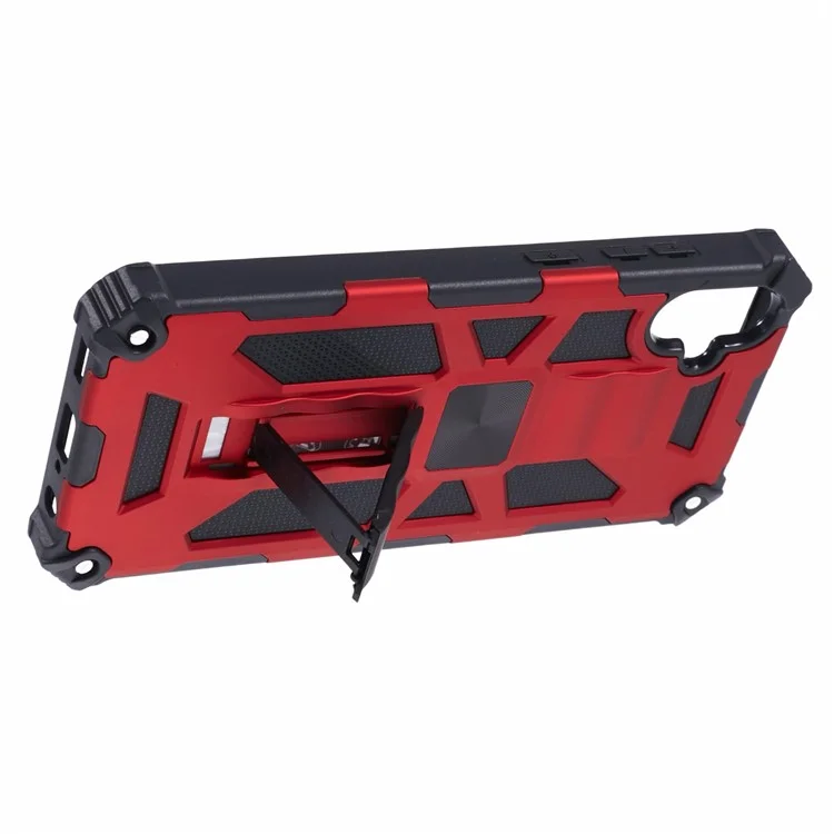 For Samsung Galaxy A05 4G Phone Case Soft TPU Hard PC Tough Armor Shockproof Cover Kickstand - Red