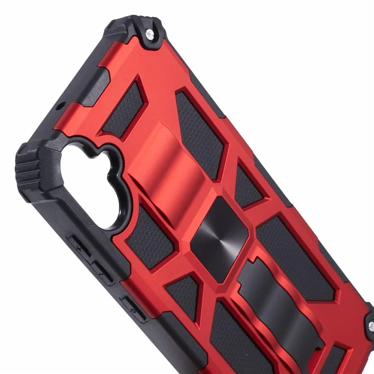 For Samsung Galaxy A05 4G Phone Case Soft TPU Hard PC Tough Armor Shockproof Cover Kickstand - Red