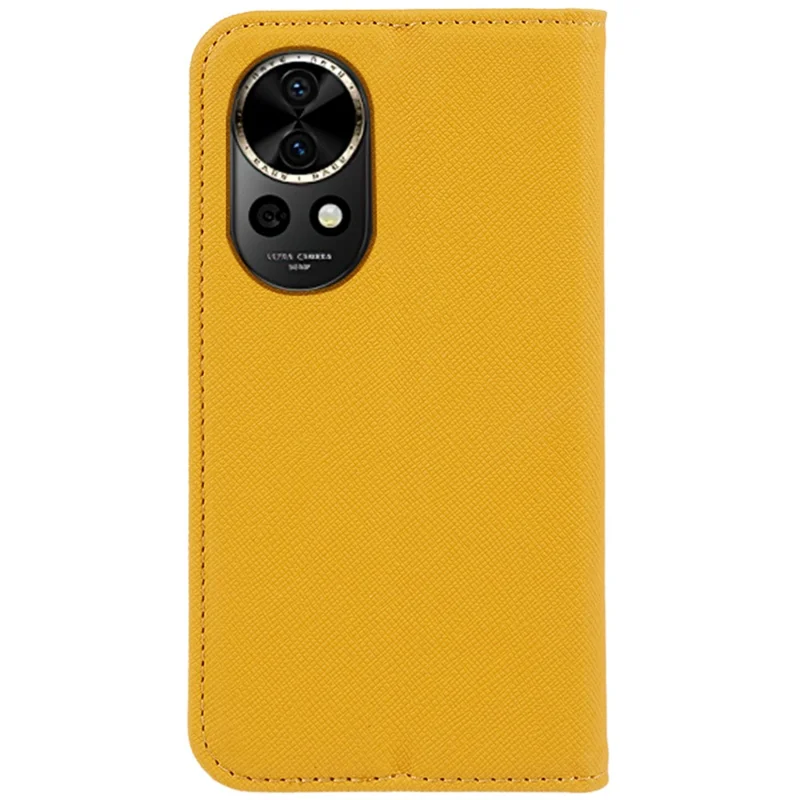 Per Huawei nova 12 Pro 5G / nova 12 Ultra 5G Custodia per cellulare Texture a croce Chiusura magnetica Custodia in pelle PU - Giallo
