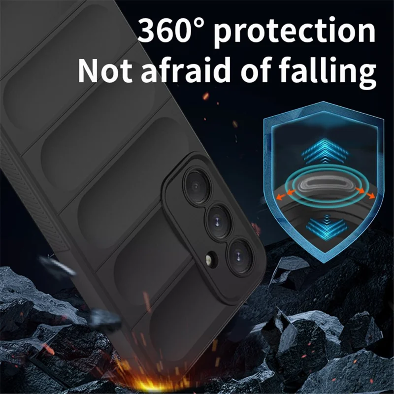 Para Samsung Galaxy A35 5G Capa de Telefone Celular Proteção contra Quedas Capa TPU - Preta
