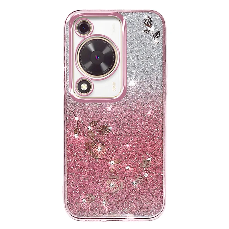 KADEM Para Huawei Enjoy 70 4G / nova Y72 4G Funda de Móvil con Decoración de Diamantes de Imitación - Oro Rosa