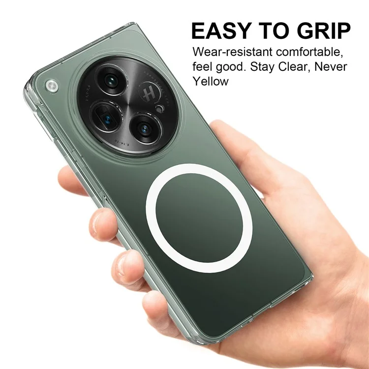 Funda para Oppo Find N3 5G Magnética Acrílica Resistente a Golpes - Transparente