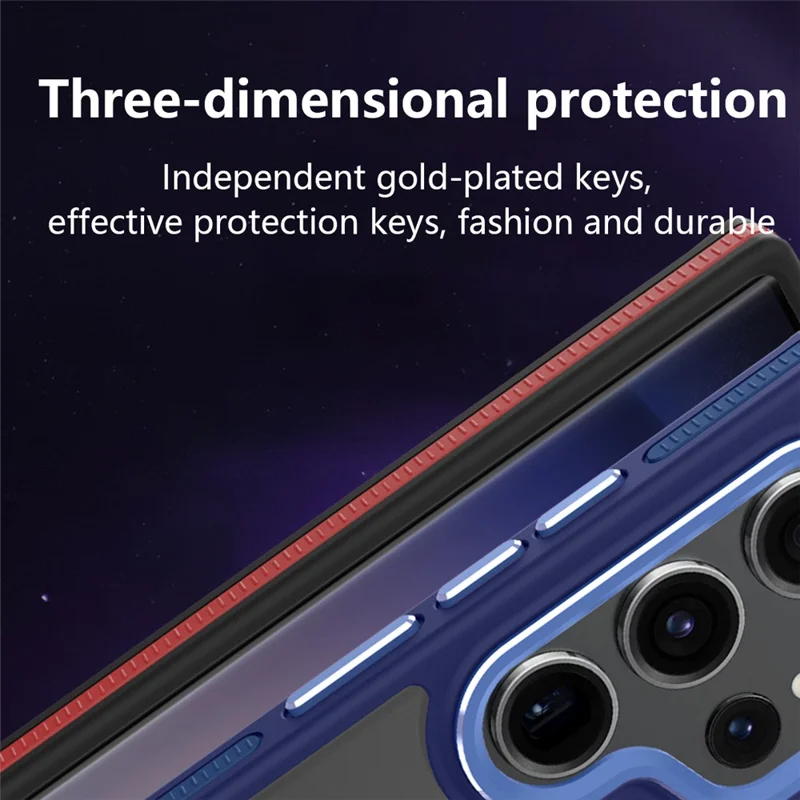 For Samsung Galaxy S23 Ultra Case Slim-Fit TPU+PC Protective Shell Magnetic Case - Black