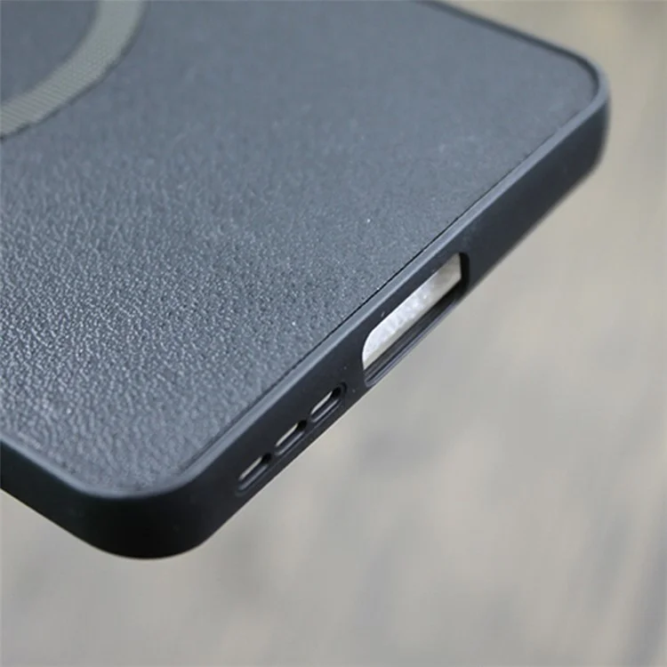 Pour étui de téléphone portable Motorola Edge 40 5G Étui en cuir + TPU compatible avec MagSafe - Noir