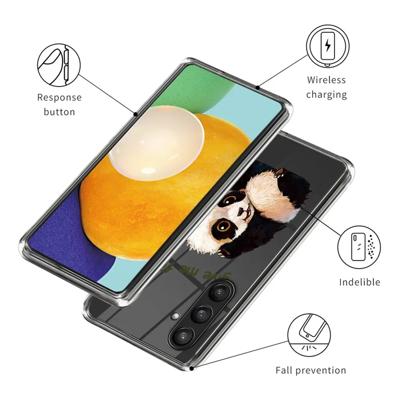 For Samsung Galaxy S24 Phone Case Slim TPU Cover Pattern Printing - Panda