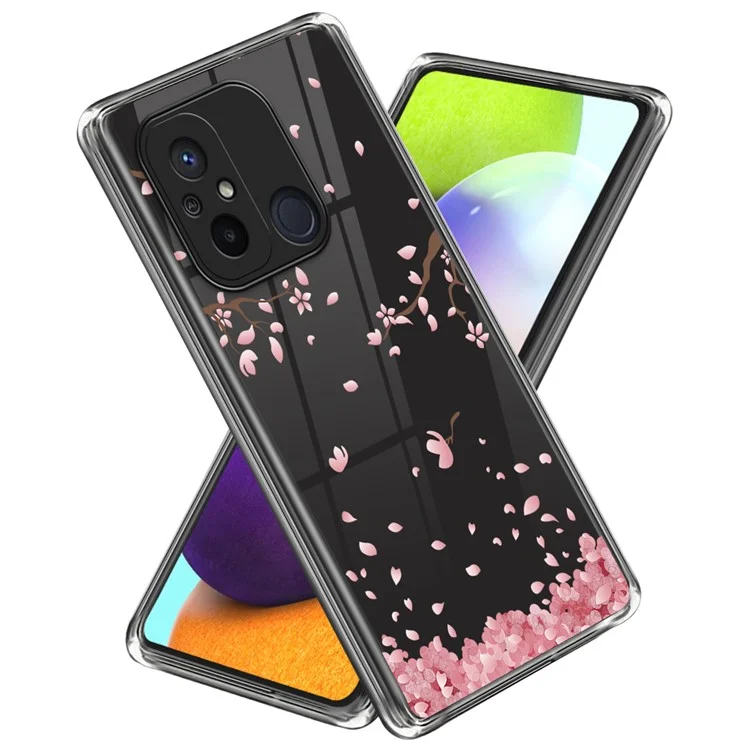 Coque TPU pour Xiaomi Redmi 12C 4G Impression de motif Housse de protection pour téléphone - Sakura