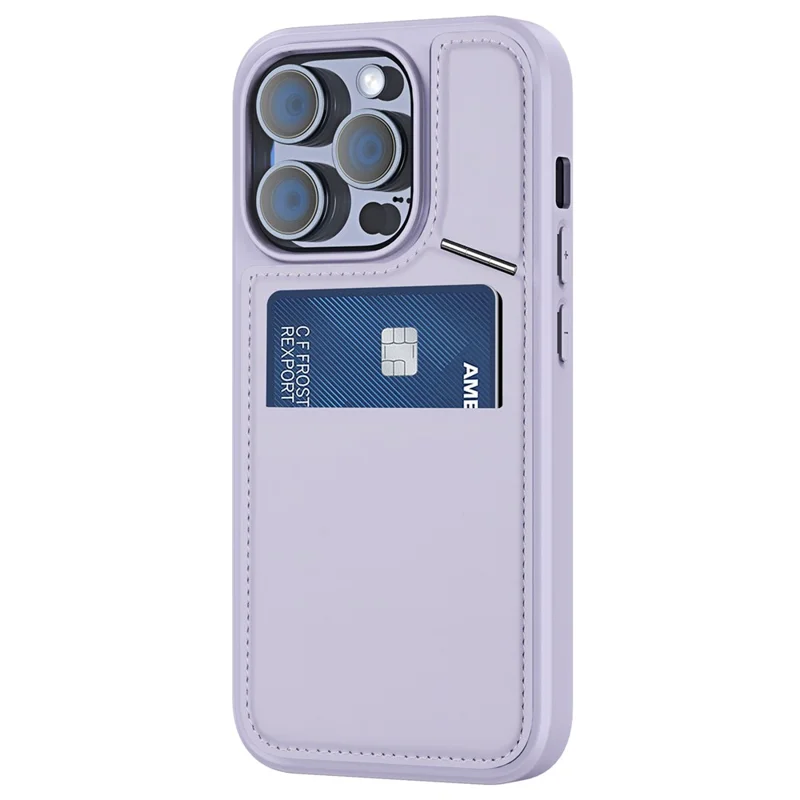 DUX DUCIS Rafi II Series for iPhone 13 Pro Phone Case Card Slots Cover RFID Blocking Protection - Purple