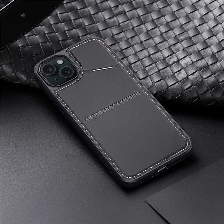DUX DUCIS Rafi II Series para iPhone 14 / 13 Capa do Telefone com Suporte para Cartões Magnética Protetora - Preto