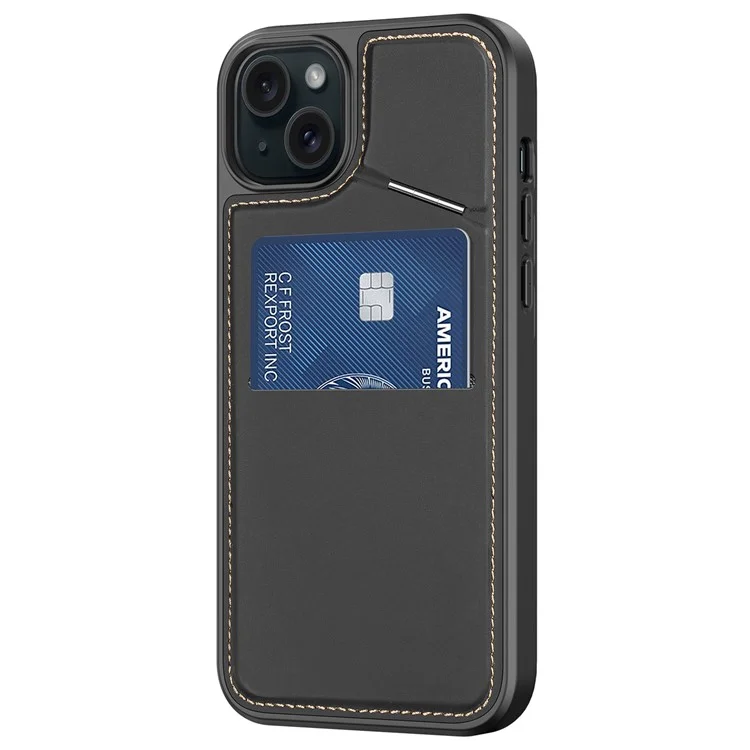 DUX DUCIS Rafi II Series para iPhone 14 / 13 Capa do Telefone com Suporte para Cartões Magnética Protetora - Preto