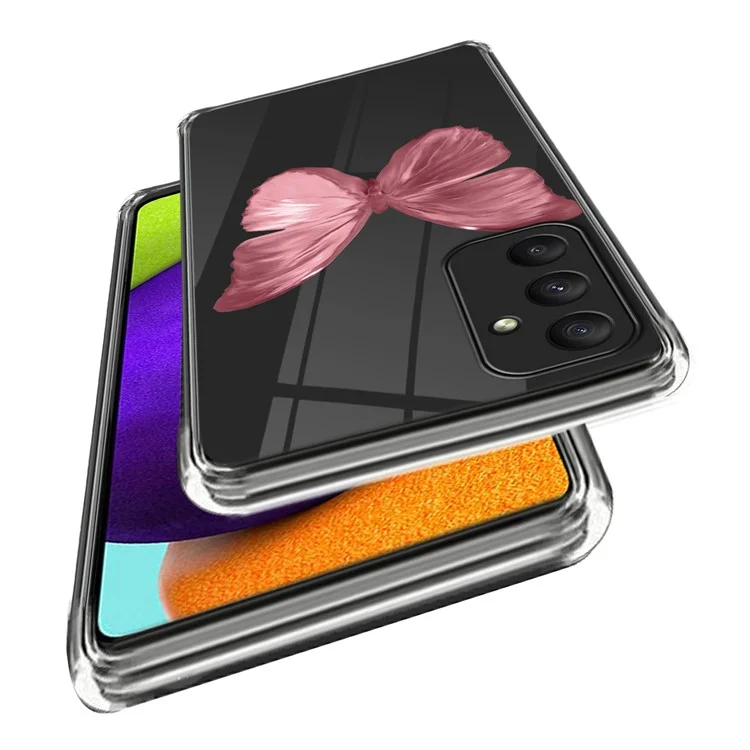 For Samsung Galaxy A55 5G Case TPU IMD Pattern Printing Protective Cover - Pink Butterfly