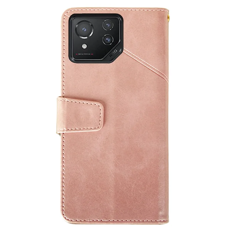 IDEWEI Für Asus ROG Phone 8 5G / Phone 8 Pro 5G Ledertasche Kalbstextur Handyhülle - Pink