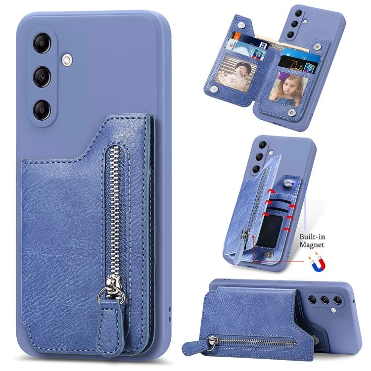 Для Samsung Galaxy A54 5G Cale Plole Case Case PU - Синий