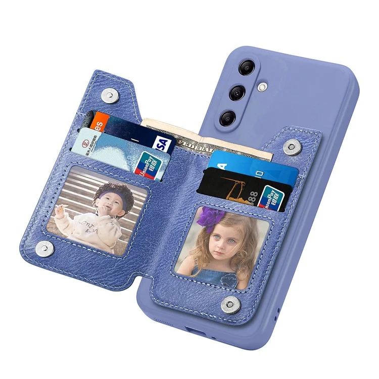 Для Samsung Galaxy A54 5G Cale Plole Case Case PU - Синий