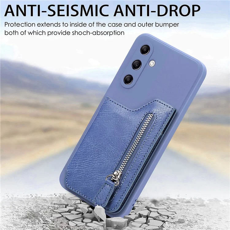 Для Samsung Galaxy A54 5G Cale Plole Case Case PU - Синий
