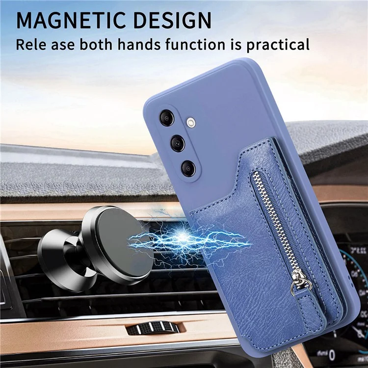 Для Samsung Galaxy A54 5G Cale Plole Case Case PU - Синий