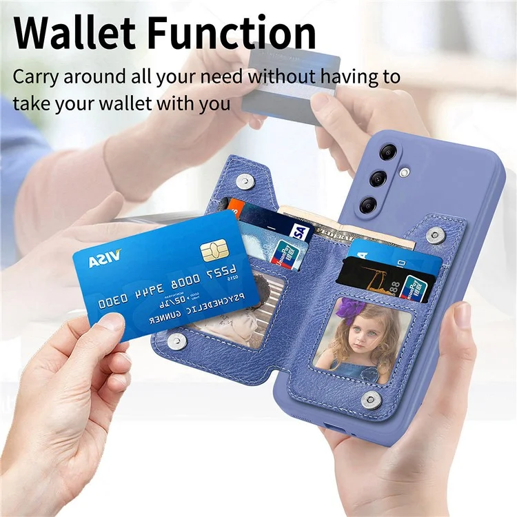 Для Samsung Galaxy A54 5G Cale Plole Case Case PU - Синий