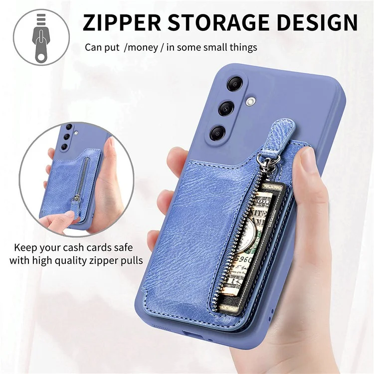 Для Samsung Galaxy A54 5G Cale Plole Case Case PU - Синий