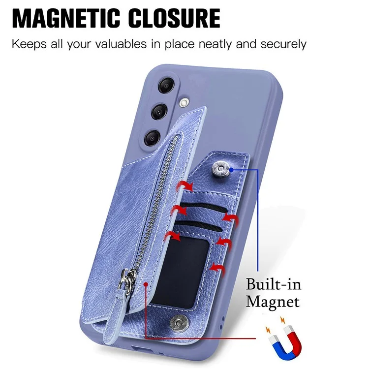 Для Samsung Galaxy A54 5G Cale Plole Case Case PU - Синий