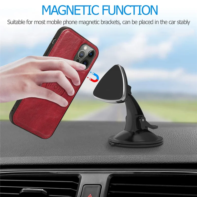 For iPhone 15 Pro Case Detachable 2-in-1 Wallet Anti-drop Phone Cover with Strap - Red