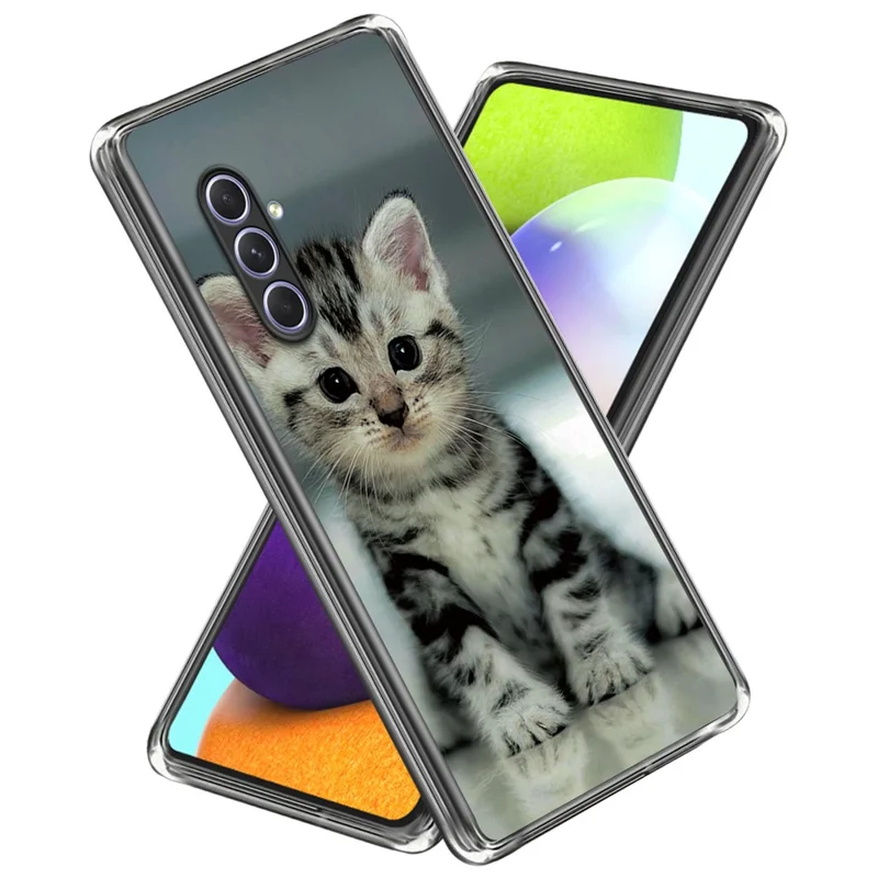 For Samsung Galaxy A54 5G Phone Cover Pattern Printed IMD Soft TPU Case - Cute Cat