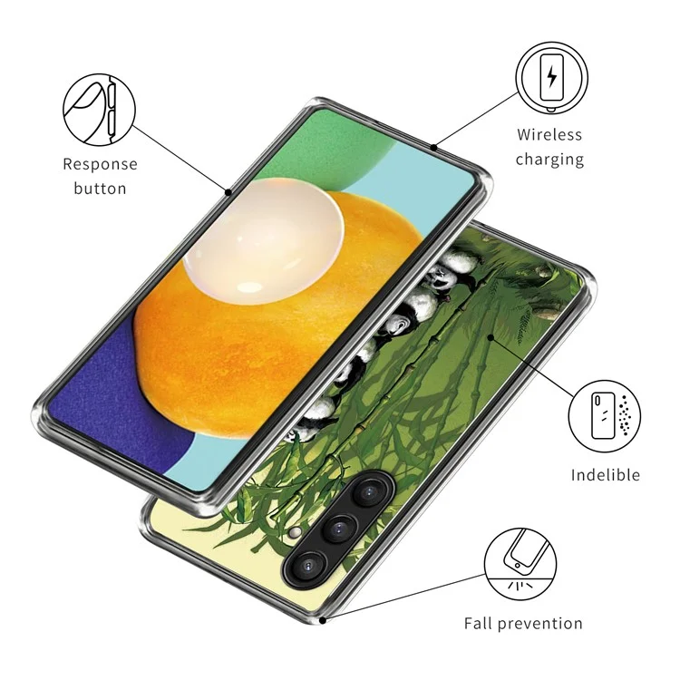 Чехол для телефона Samsung Galaxy S23 FE, защитная крышка с IMD-печатным рисунком - Stacking Pandas