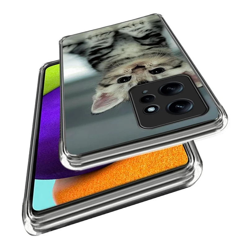 For Xiaomi Redmi Note 12 4G Phone Cover TPU Case Scratch-Proof - Cute Cat
