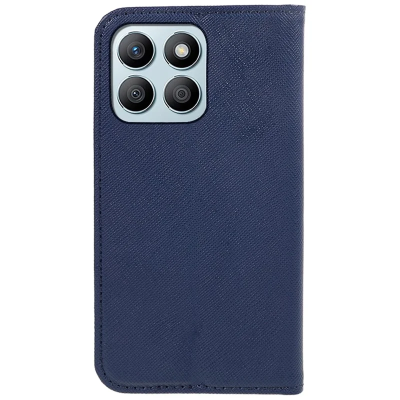 For Honor X8b 4G Cell Phone Case Magnetic Auto Closing Shockproof Leather Wallet Cover - Dark Blue