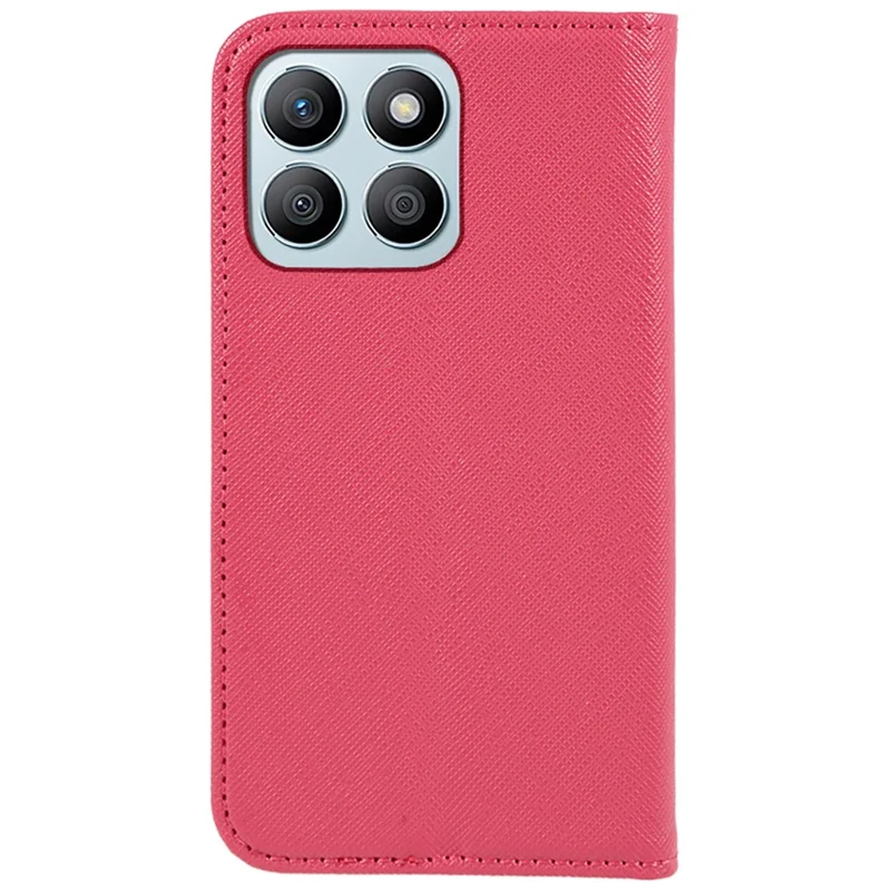 For Honor X8b 4G Cell Phone Case Magnetic Auto Closing Shockproof Leather Wallet Cover - Pink
