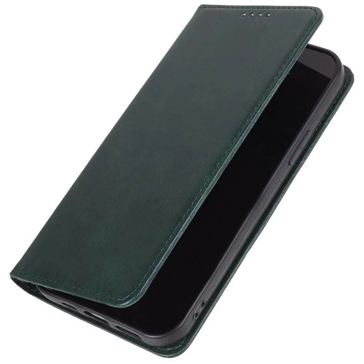 Чехол для телефона Oppo A59 5G, искусственная кожа с текстурой телячьей кожи, подставка, устойчивый к падению - Зеленый
