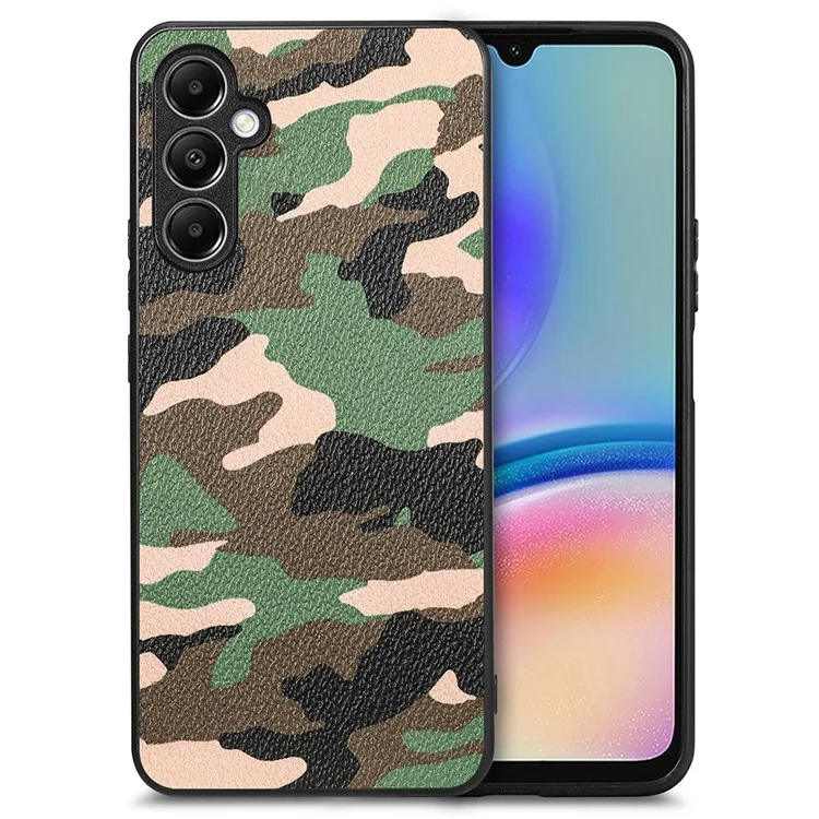 Pour Samsung Galaxy A05s 4G Case PU Leather+PC+TPU Lens Protection Phone Cover - Vert