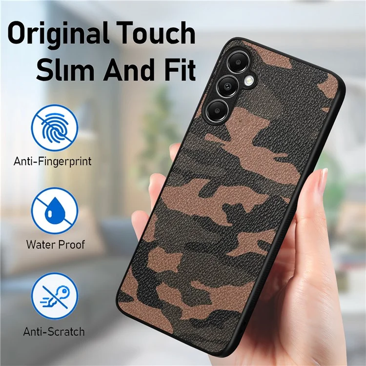 Pour Samsung Galaxy A05s 4G Case PU Leather+PC+TPU Lens Protection Phone Cover - Vert