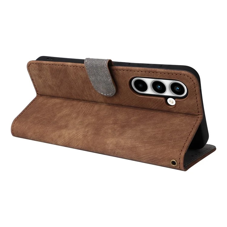 For Samsung Galaxy A35 5G Leather Wallet Case RFID Blocking Phone Cover - Brown
