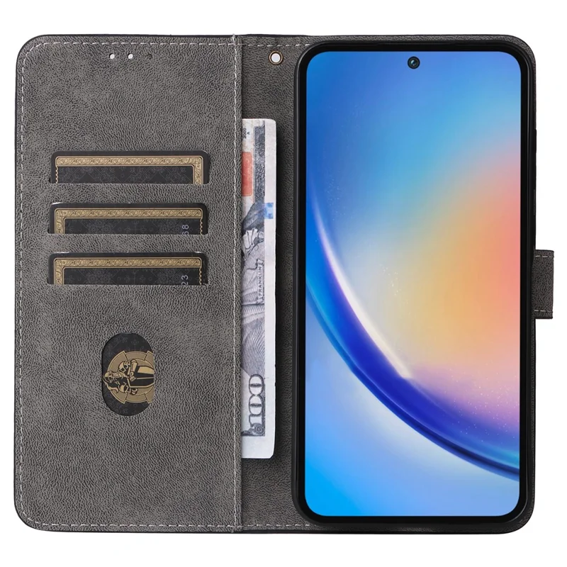 For Samsung Galaxy A35 5G Leather Wallet Case RFID Blocking Phone Cover - Blue