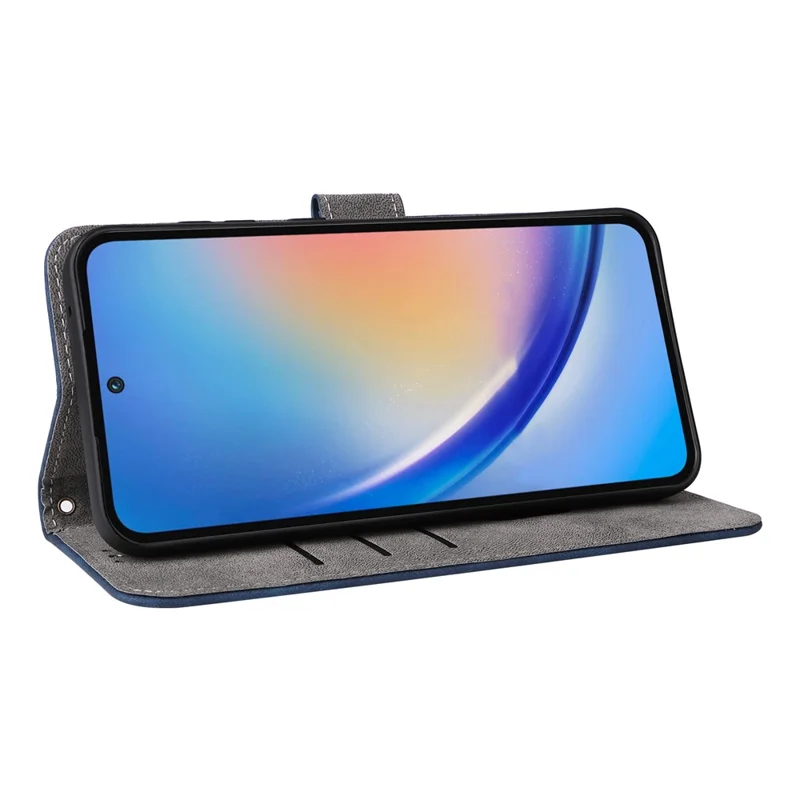 For Samsung Galaxy A35 5G Leather Wallet Case RFID Blocking Phone Cover - Blue