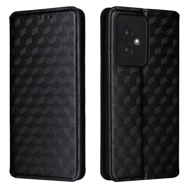 Leather Case for Honor 100 5G Phone Cover Walllet Magnetic Auto-absorbed - Black
