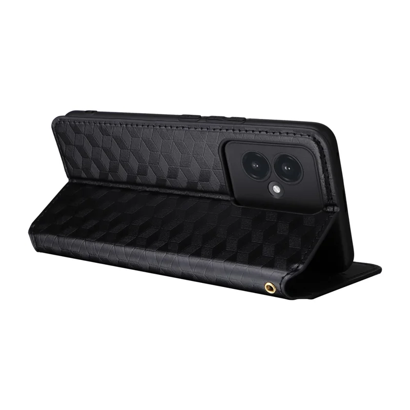 Leather Case for Honor 100 5G Phone Cover Walllet Magnetic Auto-absorbed - Black