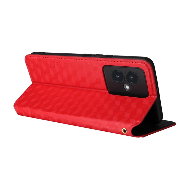 Leather Case for Honor 100 5G Phone Cover Walllet Magnetic Auto-absorbed - Red