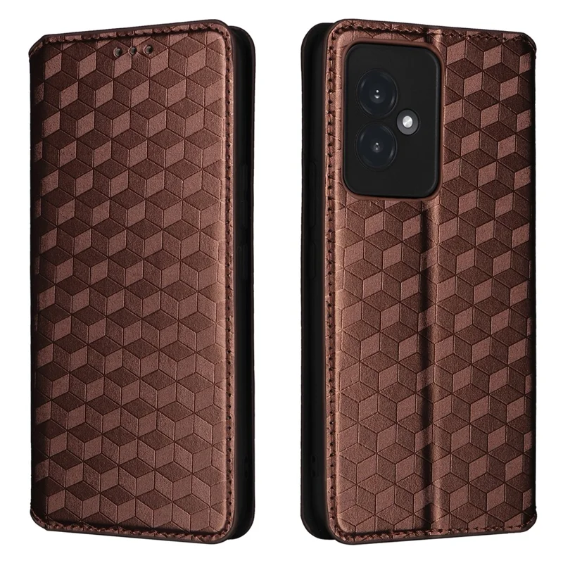 Leren hoesje voor Honor 100 5G telefoonhoesje portemonnee met magnetische automatische sluiting - Bruin