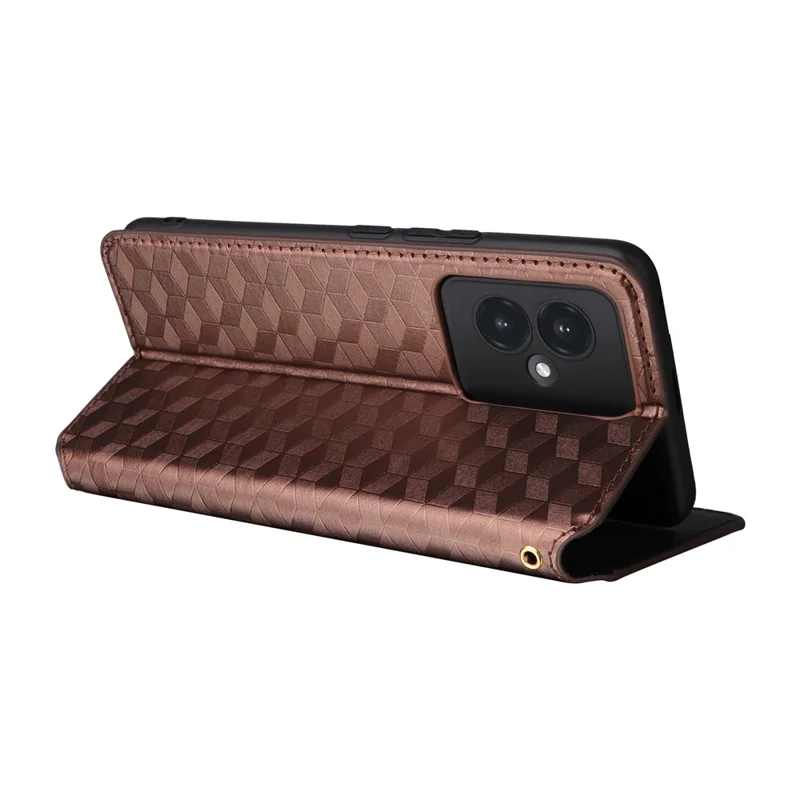 Leren hoesje voor Honor 100 5G telefoonhoesje portemonnee met magnetische automatische sluiting - Bruin