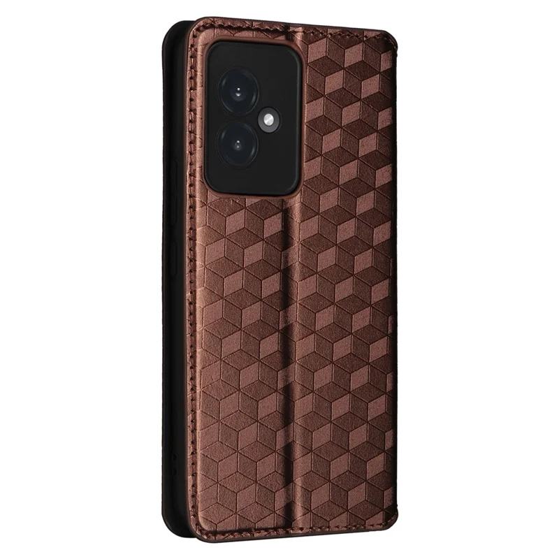 Leren hoesje voor Honor 100 5G telefoonhoesje portemonnee met magnetische automatische sluiting - Bruin