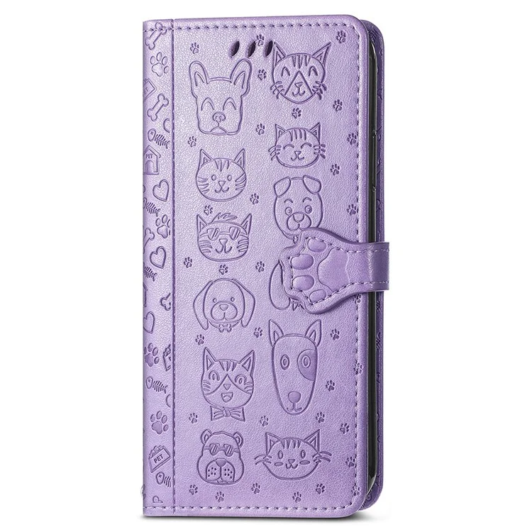 For Xiaomi Redmi 13C 4G / 13C 5G / 13R 5G / Poco M6 5G / Poco C65 4G Wallet Case Phone Leather Cover Magnetic Clasp - Purple