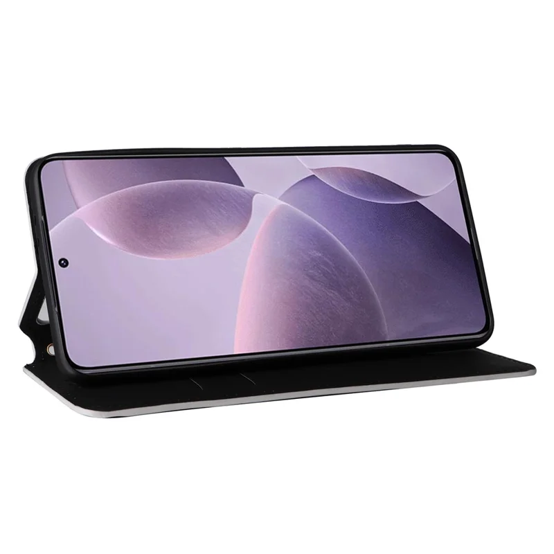 For Xiaomi Poco F6 Pro 5G / Redmi K70 5G / K70 Pro 5G Leather Case Rhombus Pattern Flip Wallet Cover - Silver