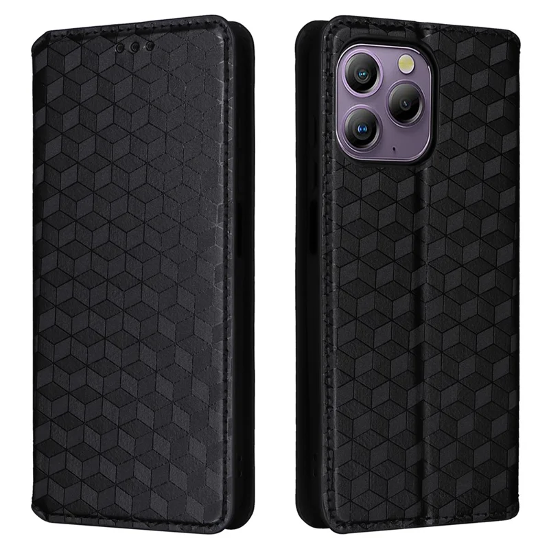 For Blackview A96 Leather Case Wallet Cover Magnetic Auto Closing - Black