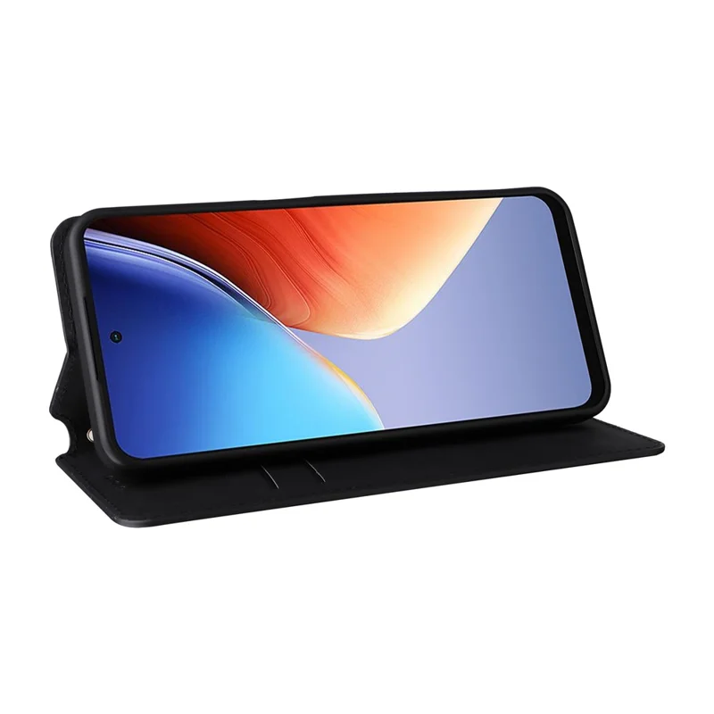 For Blackview A96 Leather Case Wallet Cover Magnetic Auto Closing - Black