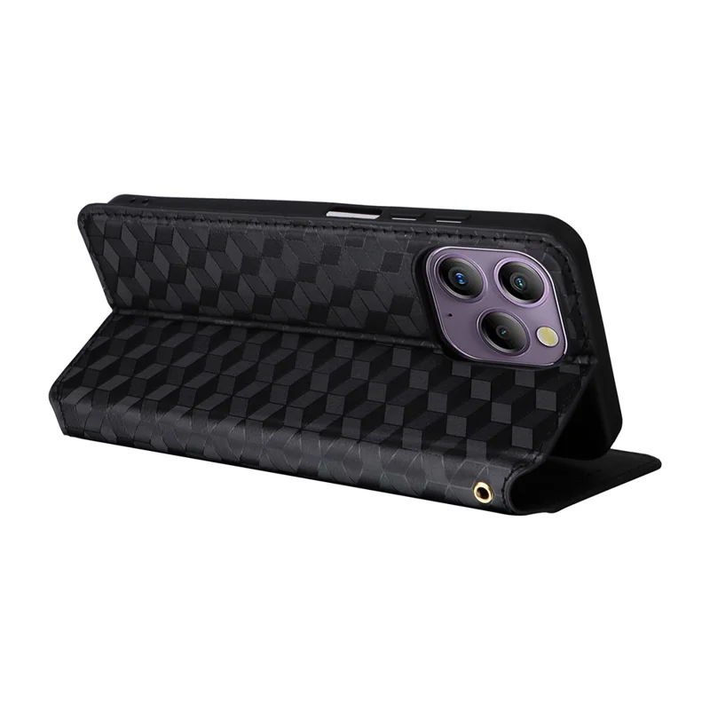 For Blackview A96 Leather Case Wallet Cover Magnetic Auto Closing - Black