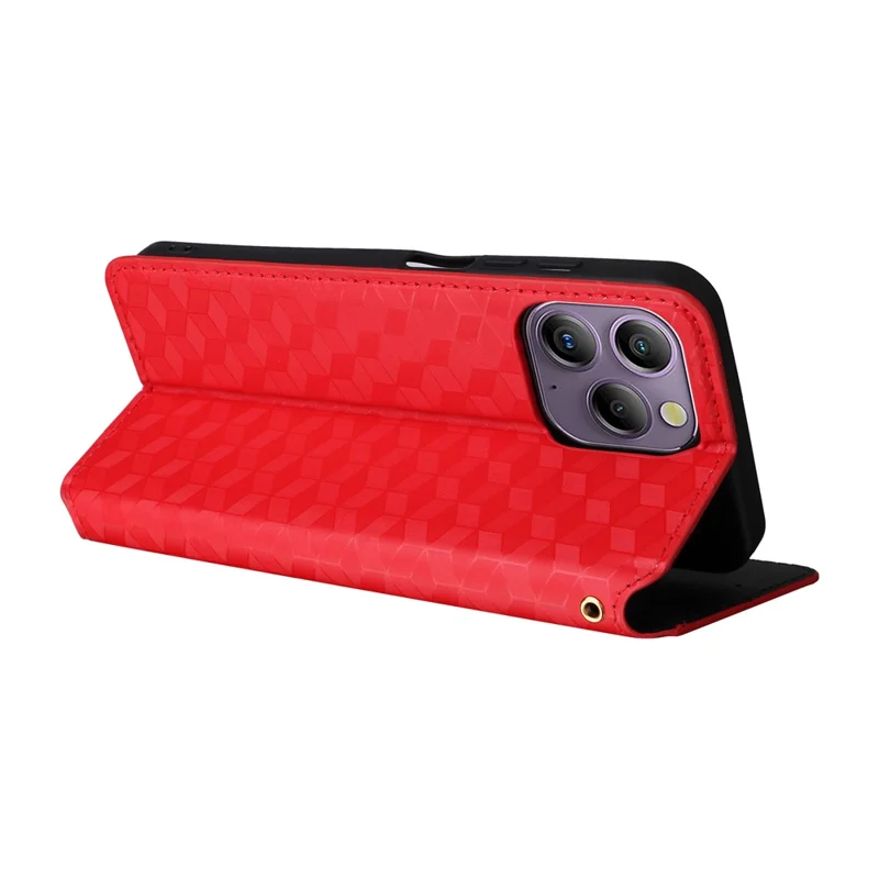 Fodral i läder för Blackview A96, plånbok, magnetisk automatisk stängning - Röd